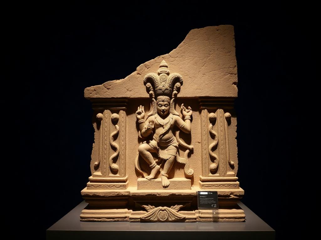 Mảnh fronton Vishnu giáng trần